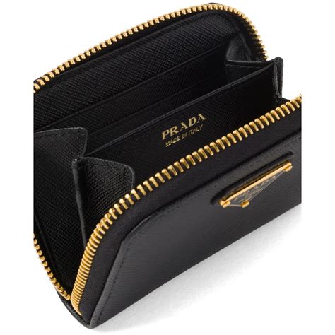 prada saffiano card holder nero|prada saffiano zipper wallet.